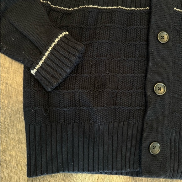 Banana Republic Men's MADMEN Navy Blue Shawl Collar Cardigan Cotton Small - Picture 4 of 4